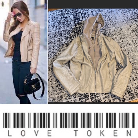 Love Token Jackets & Blazers - Vegan Leather Moto Style Jacket, Sz Med
